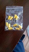 Ring Cable-Wire Insulated-Wire-Connector Electrical-Crimp-Terminal RV5.5-3.5 Yellow 10-12