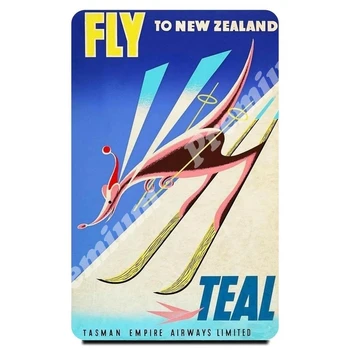 

New Zealand souvenir magnet vintage travel poster