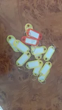 10 unids/bolsa de plástico tarjeta de muestra etiqueta de equipaje Hotel clasificación de número de la tarjeta, llavero