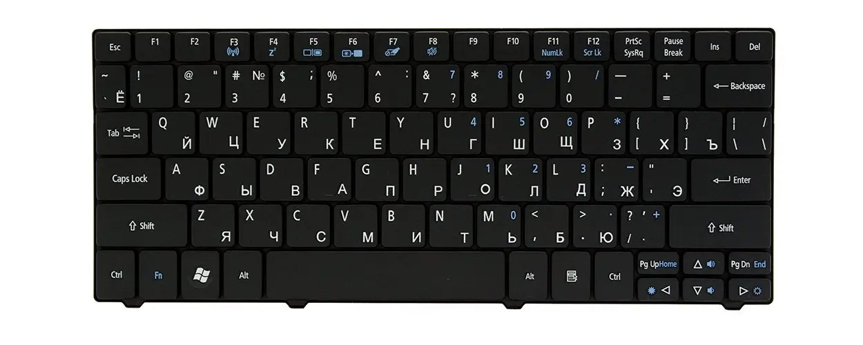 Клавиатура для ноутбука Acer Aspire 1410 1425 1830T 1825 1810T One 751 721 722 752 753 ZA3 ZA6 NSK-AQK0R AEZA3700010 |