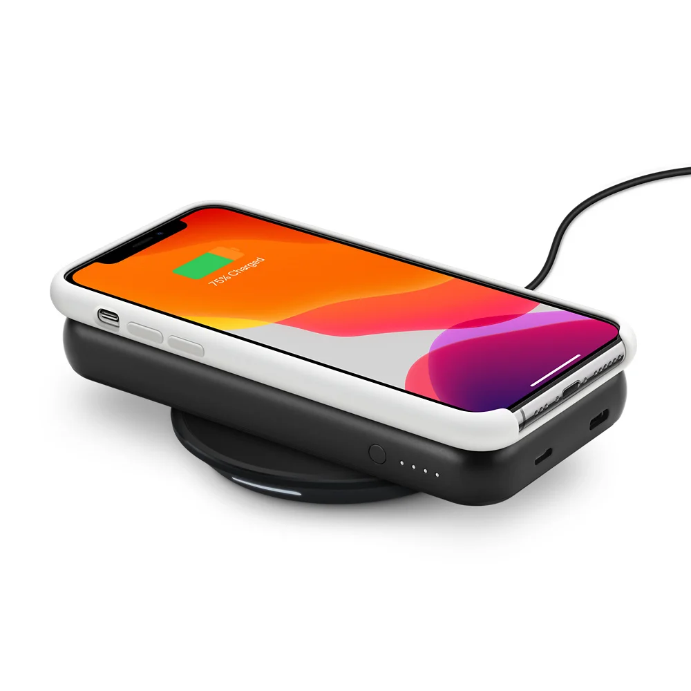 Mophie Powerstation Wireless Xl Lightning Port Qi Wireless Charging Box Batteria Portatile (10000 Mah) Iphone Airpods Powerbank