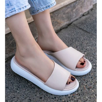 

Michalle Cream Skin Slippers