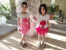 Guardkingdom-Conjuntos de falda y tutú para niña pequeña, ropa de Boutique 3D con lazo de encaje de flores, traje de verano