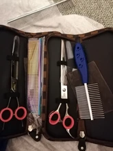 Fenice-Tijeras profesionales para peluquería canina, herramienta de alta gama, ideal para cortar pelo de perros y gatos, de 7,0 pulgadas