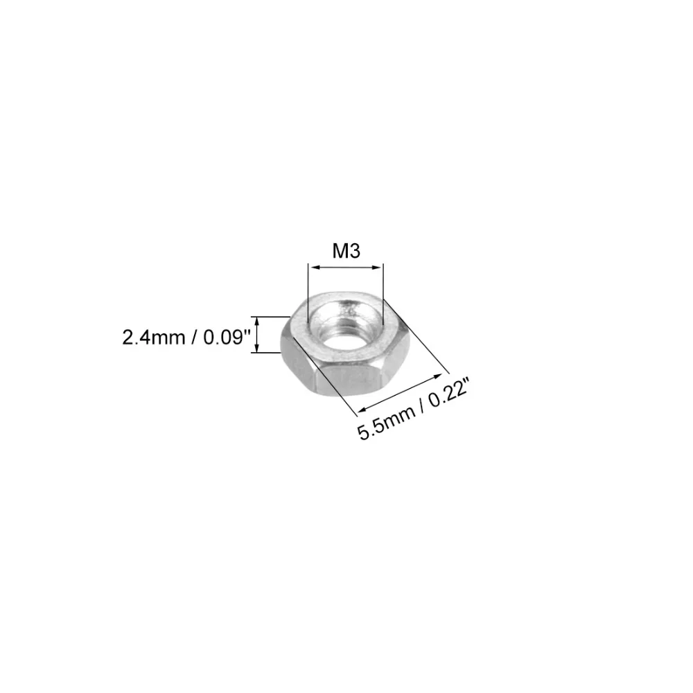 Uxcell 4-200 шт./лот Метрическая резьба M2 M2.5 M3 M4 M5 M6 M8 M10 M14 шестигранные гайки из углеродистой стали шестигранные гайки для болта