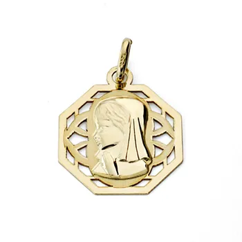 

Medal 18k gold Virgin Nina openwork 17mm. [7480]