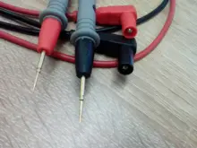 Multímetro Digital Universal de punta fina, herramienta de medición de aguja con Cable de lápiz, 1000V, 10A, 20A, 1 par