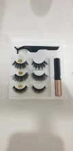 Extensiones de pestañas magnéticas, 3/5 pares de maquillaje, delineador de ojos, rizador de pestañas fácil de poner, pestañas postizas gruesas, regalo