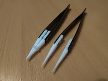 Pinzas cerámicas antiestáticas para cigarrillo electrónico de acero inoxidable, pinzas Cerámicas Industriales con aislamiento recto, Punta curva