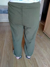 Pantalones bombachos de lino y algodón para mujer, hasta el tobillo Capris largos, con cintura elástica, para primavera y verano, 2021