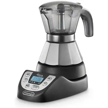 

[Refurbished BASIC] EMKP21B Alicia Plus coffee machine 450 Watt power capacity 1/2 color steel mugs/NeroDE LONGHI35.