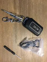 Funda de fibra de carbono para llave de coche, cubierta para MITSUBISHI OUTLANDER 3 Lancer 10 L200 ASX Colt Pajero sport ECLIPSE CROSS con llavero