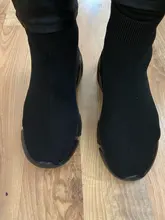 Socks Shoes Wedge Ankle-Boot Female Sneakers Soft-Sole Elasticity Breathable Casual Women