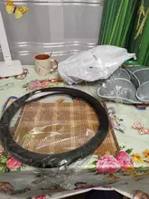 Cubiertas de volante de coche, accesorio Universal de cuero PU, antideslizante, para las cuatro estaciones, 37-38cm