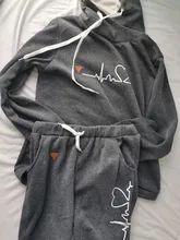 Chándal de dos piezas para mujer, Sudadera con capucha y pantalones con corazón de amor, ropa informal, otoño y primavera
