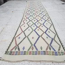 Исключительный ранний 20 век габбех Rugs Runner с алмазным узором