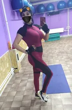 Mono ajustado de poliéster con cremallera para mujer, traje elegante para Fitness, manga corta elástica, nuevo