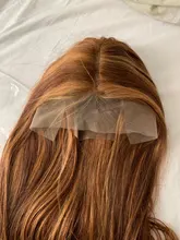 Uwigs 28 30 pulgadas #4/27 destacar de pelucas de cabello humano 13x4 Ombre hueso recto peluca con malla frontal pelucas de cabello humano para las mujeres negras