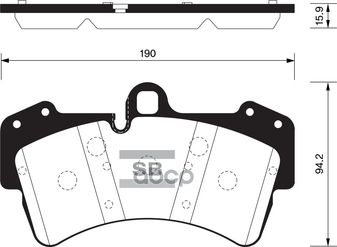 Sp2197_колодки Дисковые Передние! Диск 18" Vw Touareg 3.2i/4.2i/2.5tdi/5.0tdi 02 Sangsin Brake Sp2197 Sangsin brake арт. SP2197
