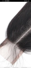Kim-pelo liso peruano con cierre de encaje para mujer, 100% de cabello humano Remy, Color negro Natural, 2x6