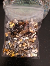 200 unids / lote, cierres de cala, tapas de extremo de cordón, cinta de cuerda, Clip de cuero, punta, conectores de cuentas de engarzado para bricolaje, suministros para hacer joyas