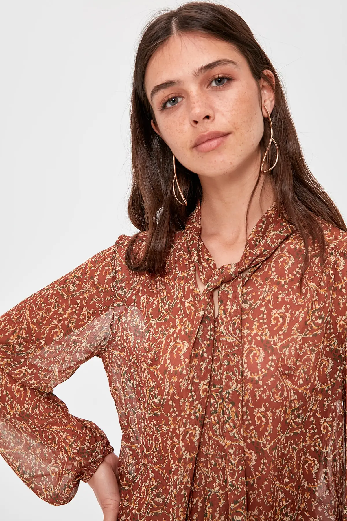 Trendyol кружевная детальная марлевая рубашка TWOAW20GO0490