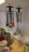 Ganchos de cocina giratorios de 360 grados, autoadhesivos, 6 ganchos para puerta y pared del hogar, colgador colgante para bolso, corbatas de ropa