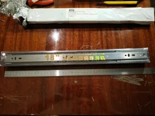 Track-Rail Hardware Sliding Furniture Cabinet KAK Soft Close 10--22-stainless-Steel Three-Section