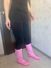 YEELOCA-Botas de lluvia impermeables para mujer, botas impermeables hasta la rodilla con hebilla de tubo largo, zapatos de goma de PVC