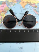 Productos para mascotas encantador redondo Vintage gato gafas de sol reflejo ojo gafas para perro pequeño gato accesorios fotos de mascotas accesorios