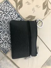 Monederos de cuero PU para mujer, monedero pequeño para monedas, bolsos de bolsillo, carteras con llavero, estuche, Mini bolsa funcional con cremallera, cartera para tarjetas