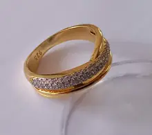 Huitan-Anillos cruzados de alta calidad para mujer, joyería de moda para boda, compromiso, fiesta, cristal brillante de circón