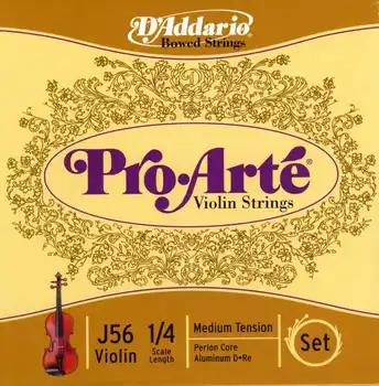 

J56-1/4m-b10 Pro-Arte violin strings 1/4, medium, 10 sets, D'Addario