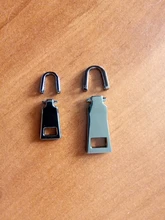 Uds 5 #3 extraíble de Metal tiradores de cremallera para resbaladores de la cremallera cabeza cremalleras Kits de reparación de la cremallera Pull Tab costura DIY Accesorios