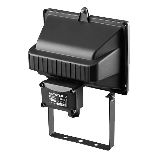 Прожектор галогеновый STAYER 57107-B(Мощность 1500 Вт, IP54, крепеж, работает от-20 до+40°C