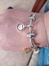 Cuentas de 100% Plata de Ley 925 pisadas de Pata de Gato, amuletos de corazón de amor, aptas para Pulsera Original, joyería de plata 925