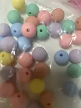 Loose-Beads LOFCA Colorful Silicone Baby Chewable Infant Safe DIY Round 12mm for 50pcs/Lot