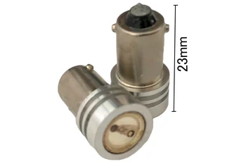 

Pair 2 Led bulbs BA9S T4W straight feet with 1 Power Led Blue color Blue 12V 1W