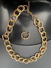 Modyle-collares de Color dorado estilo Punk Vintage, cadena gruesa, collares y colgantes, joyería para mujer, venta al por mayor