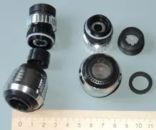 ZhangJi-grifo de ahorro de agua giratorio, conector de doble modo, grifo aireador de cocina, difusor, filtro burbujeador, boquilla de cabezal de ducha