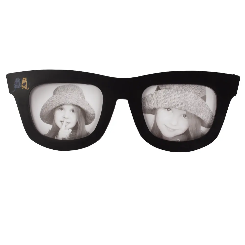 

Nectar Cats Glasses Shaped Frame, 17x50 cm, Photo Frame, Plastics, Home Decor, home Accessories,, Home Gift, Black