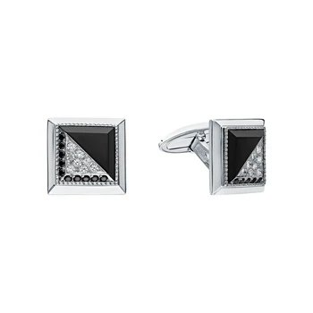 

Silver cufflinks with cubic zirconia sunlight sample 925