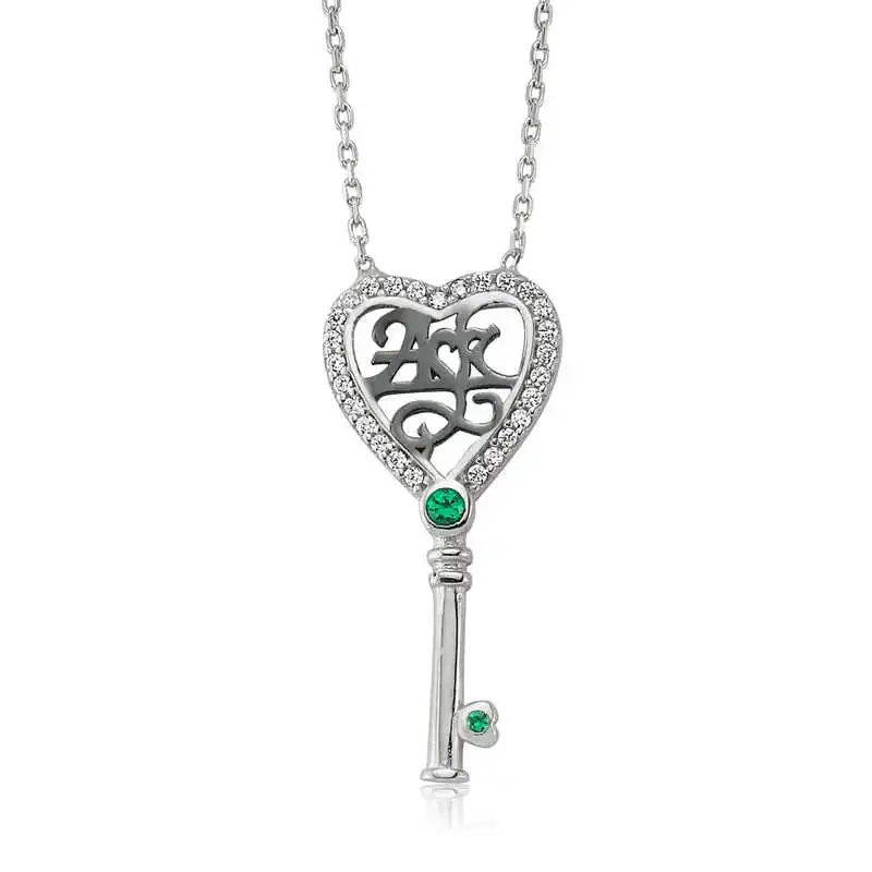

Silver Love Writing Key Female Necklace
