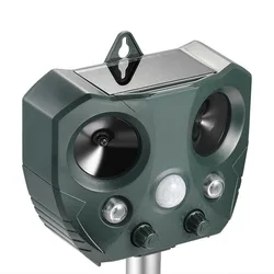 Capteur de lumière infrarouge ultrasonique à énergie solaire, répulsif pour chiens, Rats, animaux, alarme, nouveauté 2022 