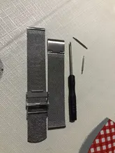 Milanese-Correa de reloj de acero inoxidable, repuesto de correa de ancho de 12mm, 13mm, 14mm, 16mm, 17mm, 18mm, 19mm, 20mm y 22mm con Pin de herramienta