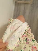 Vestido de verano de las mujeres de manga corta Puff novia impreso acanalada fiesta de Split largo Maxi Vestidos cordón Vestidos Sexy vestido