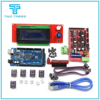 

Mega 2560 R3 RAMPS 1.4 Controller DRV8825 Stepper Driver Module 2004 LCD controller for 3D Printer Part kit with USB