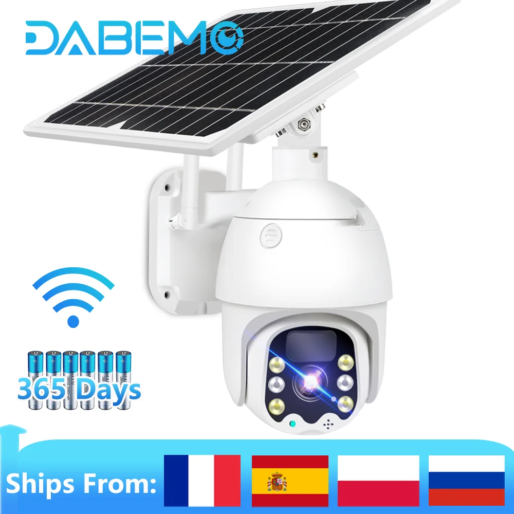 Cámara IP Solar de 1080P para exteriores, WIFI, 8W, batería recargable, domo de velocidad PTZ, impermeable de calle