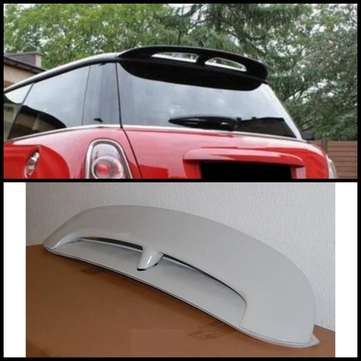 

For Mini Cooper R56 Spoiler Fiber Fiberglass Material Rear Roof Spoiler Wing Trunk Lip Car Styling Fully Compatible