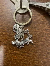 1 Uds perro pata llavero de aleación para mujeres chica bolsa llavero joyería con amuleto colgante etiqueta para regalo para amantes de los perros